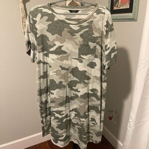 Lucky Brand Camouflage Mini Tee Dress